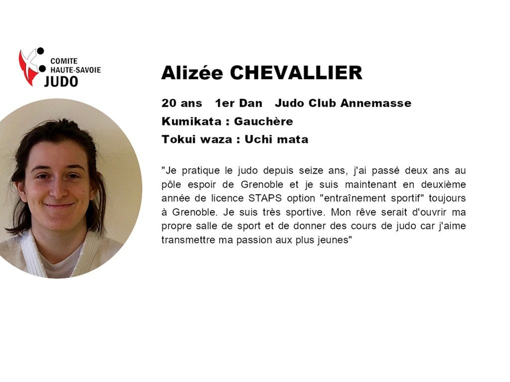 Image de l'actu 'Présentations des candidats au CQP. Alizée CHEVALLIER'